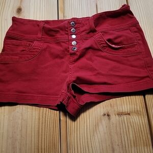 Guess Red Shorts Size 31 5 Pocket Design Summer Bold Beach Casual